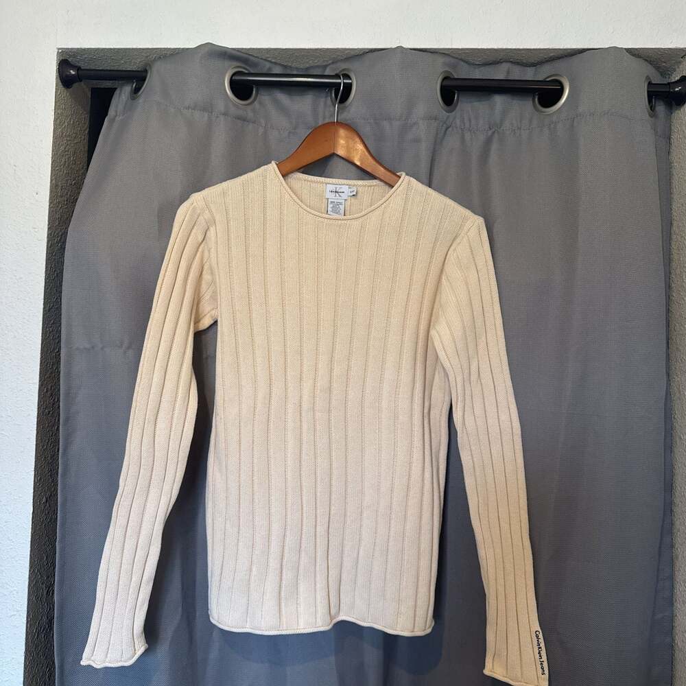 Calvin Klein Jeans Women's Mock-Neck Long-Sleeve Ribbed Sweater